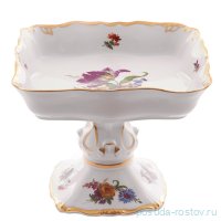 Салатник 21 см квадратный н/н &quot;Корона /Мейсенский букет&quot; / 159726