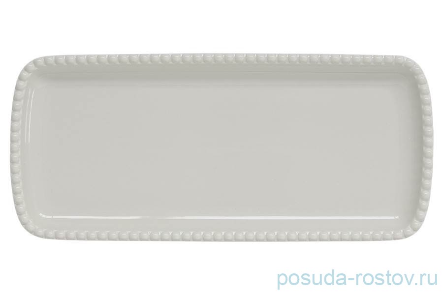 Блюдо 36 х 16 см прямоугольное серое "Tiffany" / 299367