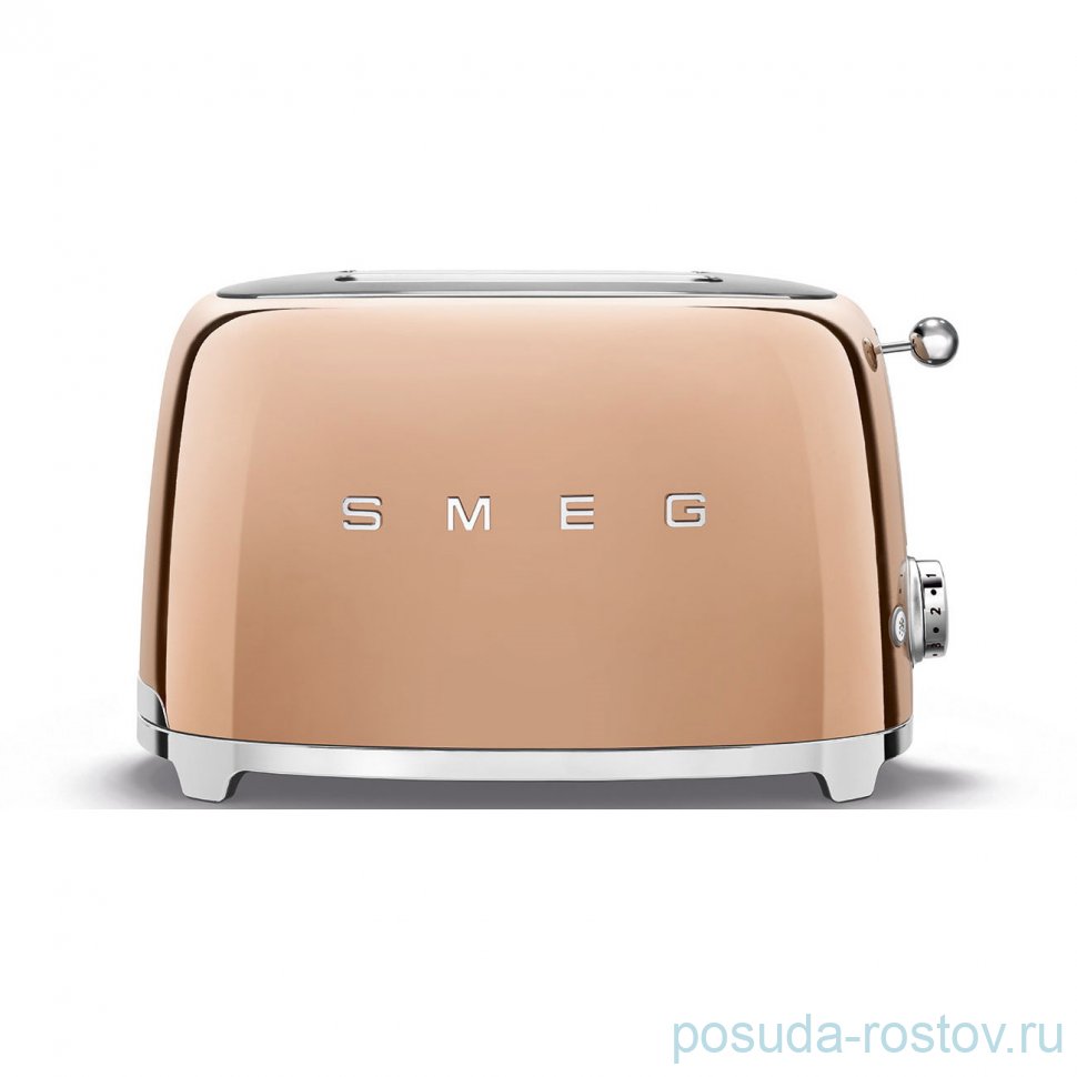 Тостер на 2 ломтика 950 Вт розовое золото "Smeg"  / 233776