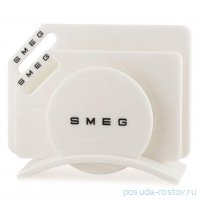 Набор разделочных досок 3 предмета на подставке мрамор Smeg / 350578