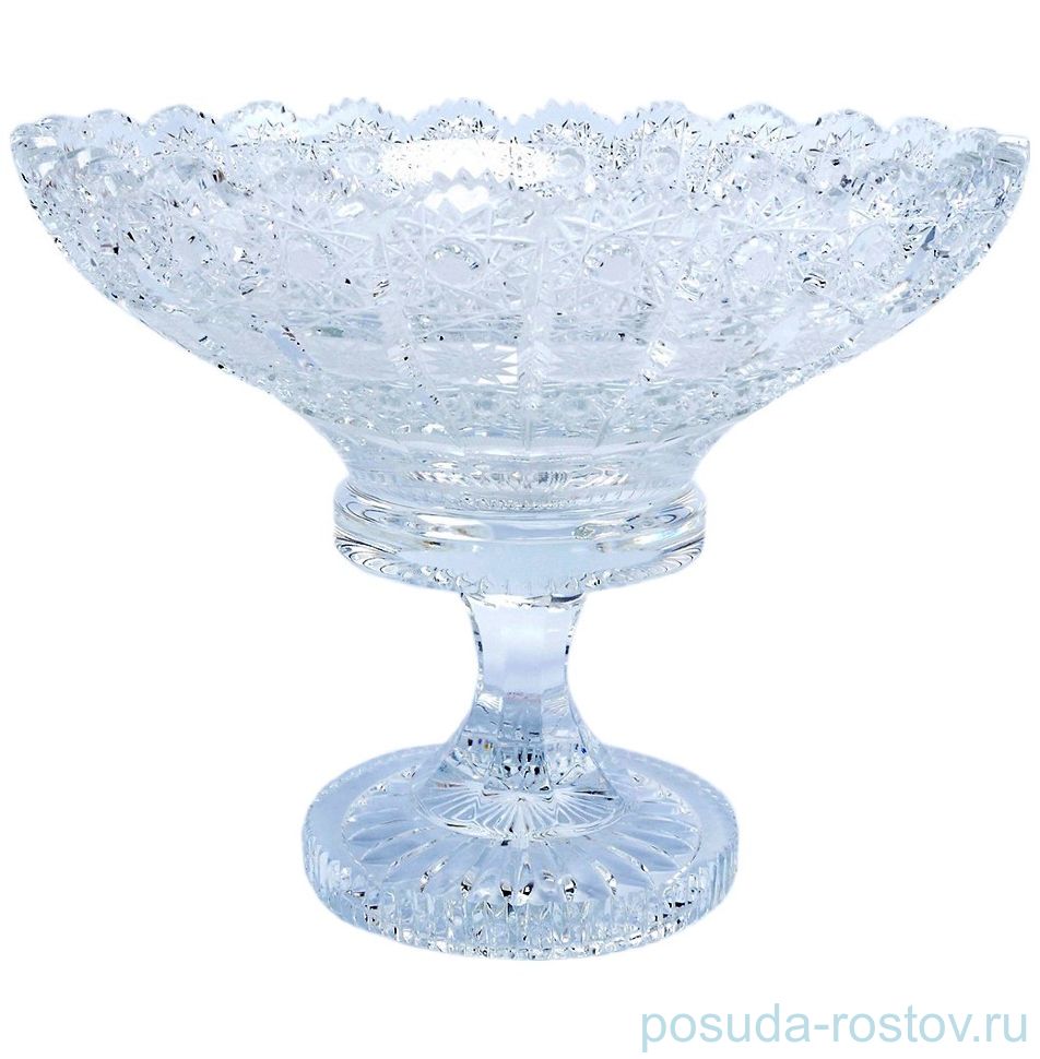 Ваза для фруктов 25 см н/н "S.Crystal /Хрусталь резной" / 092368