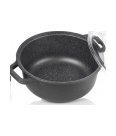 Кастрюля 24 см с крышкой литая 3,5 л &quot;Risoli /HardStone Granito Induction&quot; / 154508