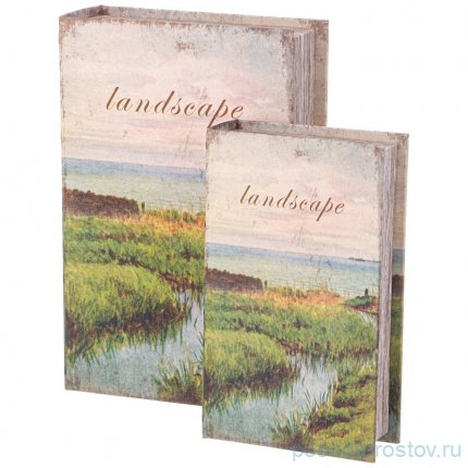 Набор шкатулок-книжек 27 х 18 х 7/21 х 13 х 5 см 2 шт &quot;Landscape&quot; / 353581