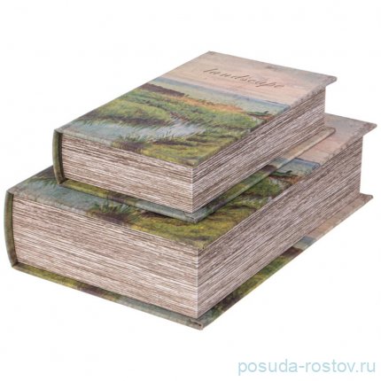 Набор шкатулок-книжек 27 х 18 х 7/21 х 13 х 5 см 2 шт &quot;Landscape&quot; / 353581