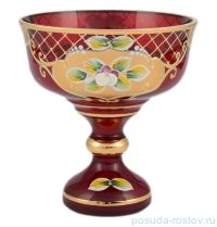 Конфетница 13 см н/н красная &quot;Лепка /сеточка&quot; И-В / 097855