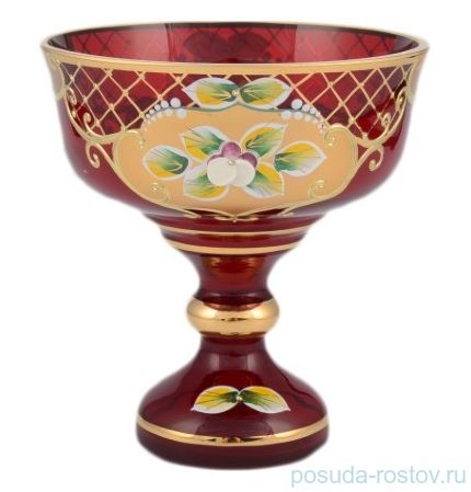 Конфетница 13 см н/н красная &quot;Лепка /сеточка&quot; И-В / 097855