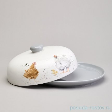 Блюдо для блинов 23,5 х 10 см с крышкой &quot;Funny hens&quot; / 367672