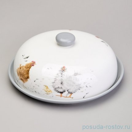 Блюдо для блинов 23,5 х 10 см с крышкой &quot;Funny hens&quot; / 367672