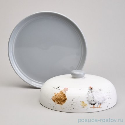 Блюдо для блинов 23,5 х 10 см с крышкой &quot;Funny hens&quot; / 367672