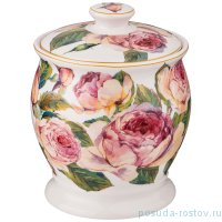 Банка для сыпучих продуктов 16 см белая &quot;винтаж /розы&quot; / 233552