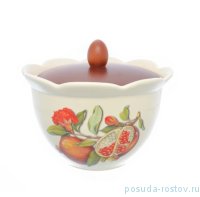 Банка для сыпучих продуктов 17,5 см с деревянной крышкой &quot;Artigianato ceramico /Гранат&quot; / 232984