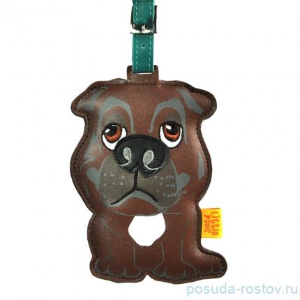 Кожаный брелок на сумку &quot;Staffy&quot; / 144007