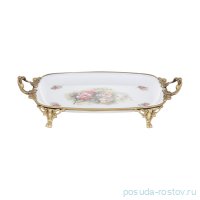 Поднос 45 х 26 см прямоугольный н/н с ручками &quot;Миниатюра&quot; / 280021