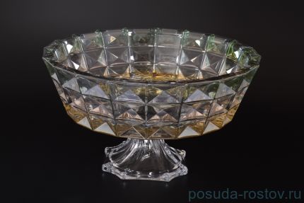 Ваза для фруктов 32 см н/н &quot;Диаманд /янтарно-зеленая&quot; R-G / 124686