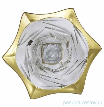 Ваза для фруктов 33 см н/н &quot;Фламенко /Матовая полоса /золото&quot; AS Crystal  / 335992