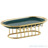 Блюдо 25 см овальное на подставке / 335245