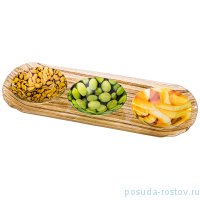 Набор для закусок 4 предмета (блюдо 28 х 10,5 см + 3 шт розетки 8 см) / 190003