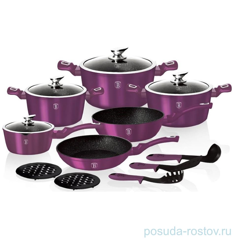 Набор посуды 15 предметов "Royal Purple Metallic Line" / 131651