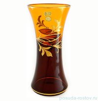 Ваза для цветов 30 см &quot;Эгерманн /Красно-Коричневая с золотыми веточками&quot; / 021926