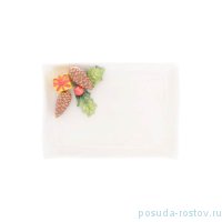 Блюдо 22 х 16 см прямоугольное &quot;christmas world /pinecone&quot; / 270975