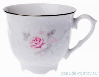 Кофейная чашка 170 мл 1 шт &quot;Рококо /577 /Серая роза /золото&quot; / 339148