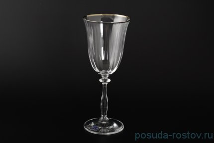 Бокалы для красного вина 350 мл 6 шт &quot;Анжела /Отводка платина&quot; / 113607