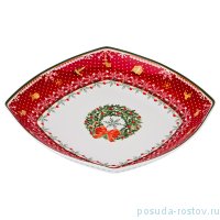 Салатник 33 х 33 х 5 см квадратный &quot;Christmas Collection /Венок&quot; / 192451