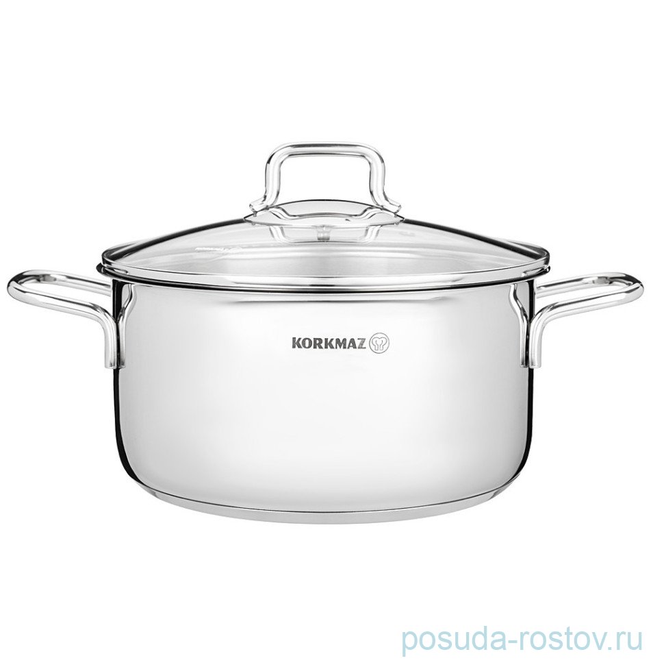 Кастрюля 22 х 11 см со стеклянной крышкой 4 л "Perla" / 328563