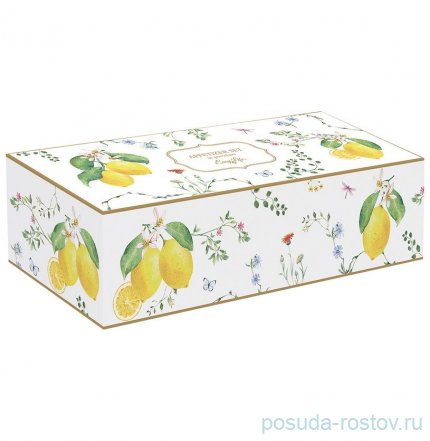 Набор для закусок 3 предмета на подставке жёлтые &quot;Лимон /Fleurs et Citrons&quot; / 369089
