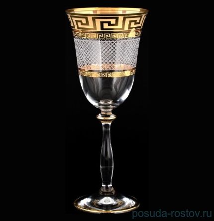 Бокалы для красного вина 250 мл 6 шт &quot;Анжела /Версаче золото /Каро&quot; R-G / 051708