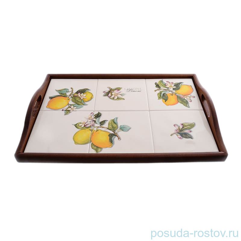 Поднос 48 х 33 см прямоугольный "Artigianato ceramico /Лимоны" / 156801