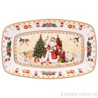 Блюдо 25 х 16 х 3 см прямоугольное &quot;С Новым годом! /Дед Мороз&quot; / 259733