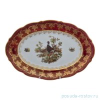 Блюдо 38 см овальное &quot;Мария-Тереза /Охота красная&quot; R-L / 277305