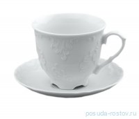 Кофейная пара 170 мл 1 шт &quot;Рококо /Без декора&quot; (блюдце 12,5 см) / 111571
