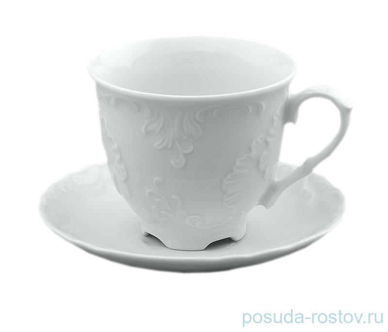 Кофейная пара 170 мл 1 шт "Рококо /Без декора" (блюдце 12,5 см) / 111571