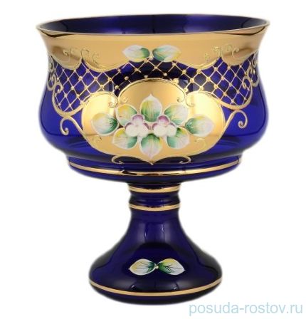 Конфетница 16 см н/н синяя &quot;Лепка /сеточка И-В&quot; / 096701