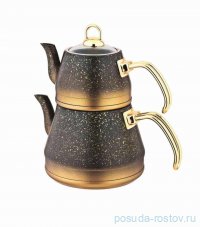 Набор чайников 2 предмета (заварочный 0,8 л, чайник 1,8 л) &quot;Tea Pot Sets /Gold&quot; золотой / 295835