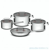 Набор посуды 8 предметов красный/зеркальный &quot;Modesto&quot;  / 369697