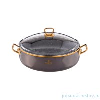 Сотейник 26 см с крышкой эмалированный антипригарное мраморное покрытие 3,5 л &quot;Agness /Тюдор&quot; / 196450