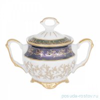 Сахарница &quot;Мария-Тереза /Зелёная /Золотые листики&quot; / 085296
