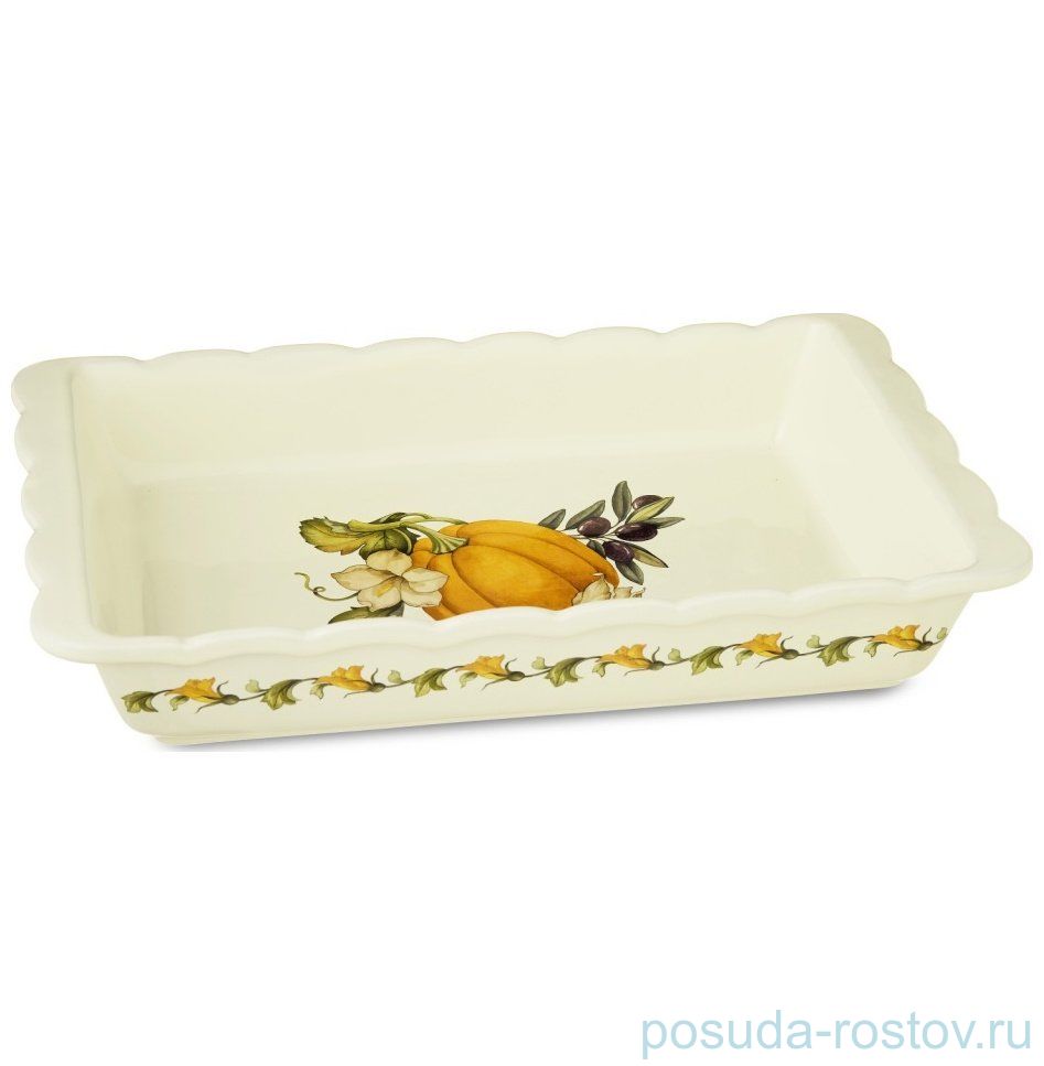 Блюдо для запекания 37 х 21 см прямоугольное "Artigianato ceramico /Тыква" / 149397