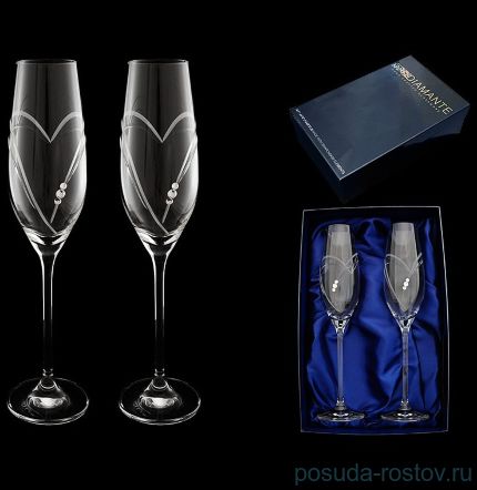 Бокалы для шампанского 210 мл 2 шт &quot;Diamante /С стразами&quot; / 058895