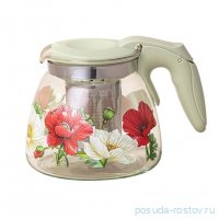 Заварочный чайник 900 мл с фильтром &quot;Маки&quot; / 344729