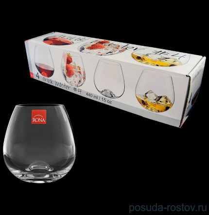 Стаканы для воды 220 мл 4 шт &quot;Drink master /Без декора&quot; / 052920