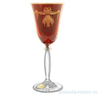 Бокалы для белого вина 200 мл 6 шт рубиновые &quot;Миранда /Золотые корзинки&quot; / 018450