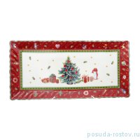 Блюдо 37 х 18 см прямоугольное &quot;Christmas world /Bordo&quot; / 230082