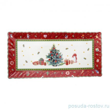 Блюдо 37 х 18 см прямоугольное &quot;Christmas world /Bordo&quot; / 230082