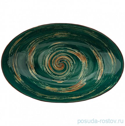 Салатник 30 x 19,5 x 7 см овальный зелёный &quot;Spiral&quot; / 261650