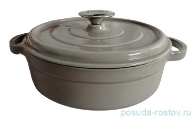 Сотейник 28 см чугунный с эмалевым покрытием серый 4 л &quot;ENAMEL IRON CASTING SETS&quot; / 296895