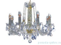 Люстра 8 рожковая золото /хрусталь &quot;Роял&quot; h-60 см, диаметр-56 см, вес 8 кг / 046854